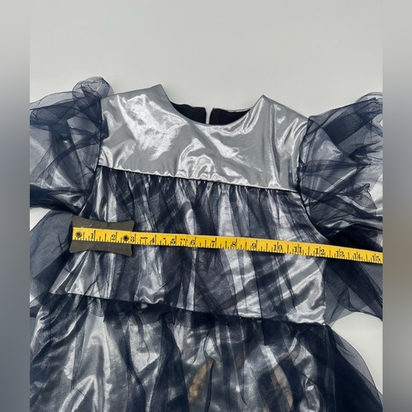 Silver Gray Tiered Ruffled Dress - Picture 5 of 11